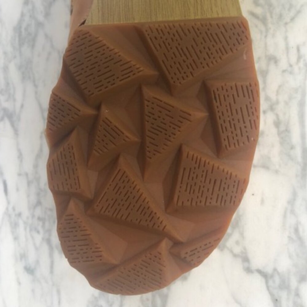 CAT Caterpillar LIA Women's Leather Heeled Sandal Shoe Tan/Beige/Brown Size 11 - Picture 8 of 16